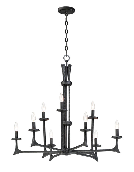 Myhouse Lighting Maxim - 30306NI - Nine Light Chandelier - Anvil - Natural Iron