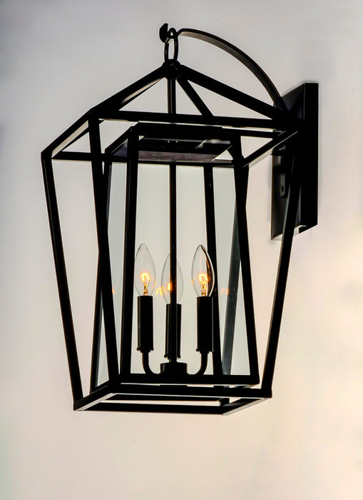 Myhouse Lighting Maxim - 3176CLBK - Three Light Outdoor Wall Lantern - Artisan - Black