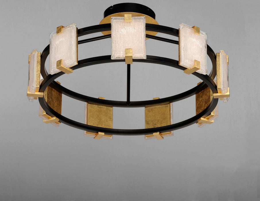 Myhouse Lighting Maxim - 39530CYBKGL - LED Flush Mount - Radiant - Black / Gold Leaf