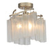 Myhouse Lighting Maxim - 39570WFLGS - Three Light Semi-Flush Mount - Victoria - Golden Silver