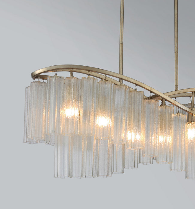 Myhouse Lighting Maxim - 39579WFLGS - Six Light Linear Chandelier - Victoria - Golden Silver