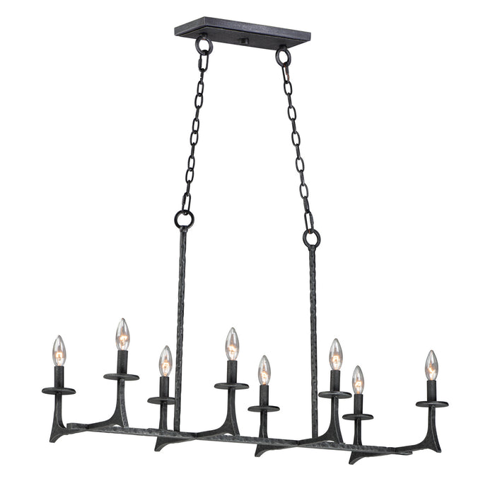 Myhouse Lighting Maxim - 30307NI - Eight Light Linear Pendant - Anvil - Natural Iron