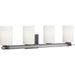 Myhouse Lighting Progress Lighting - P300200-031 - Four Light Bath - Lisbon - Black