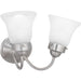 Myhouse Lighting Progress Lighting - P3288-09ET - Two Light Bath Bracket - Fluted Glass-Etched - Brushed Nickel