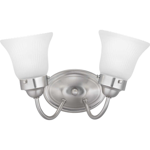 Myhouse Lighting Progress Lighting - P3288-09ET - Two Light Bath Bracket - Fluted Glass-Etched - Brushed Nickel