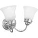 Myhouse Lighting Progress Lighting - P3288-15ET - Two Light Bath Bracket - Fluted Glass-Etched - Polished Chrome