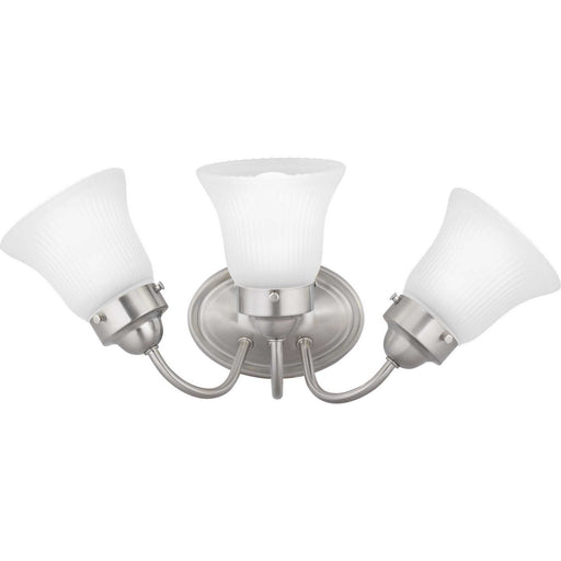 Myhouse Lighting Progress Lighting - P3289-09ET - Three Light Bath Bracket - Fluted Glass-Etched - Brushed Nickel