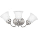 Myhouse Lighting Progress Lighting - P3289-09ET - Three Light Bath Bracket - Fluted Glass-Etched - Brushed Nickel