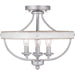 Myhouse Lighting Progress Lighting - P350117-141 - Four Light Semi-Flush Convertible - Gulliver - Galvanized Finish