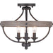 Myhouse Lighting Progress Lighting - P350117-143 - Four Light Semi-Flush Convertible - Gulliver - Graphite