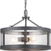 Myhouse Lighting Progress Lighting - P350119-143 - Three Light Semi-Flush Convertible - Gresham - Graphite