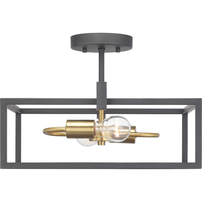 Myhouse Lighting Progress Lighting - P350120-143 - Two Light Semi-Flush Convertible - Blakely - Graphite