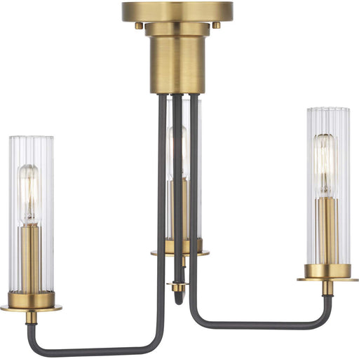 Myhouse Lighting Progress Lighting - P350122-143 - Three Light Semi-Flush Convertible - Rainey - Graphite