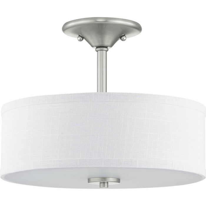 Myhouse Lighting Progress Lighting - P350129-009 - Two Light Semi-Flush Mount - Inspire - Brushed Nickel