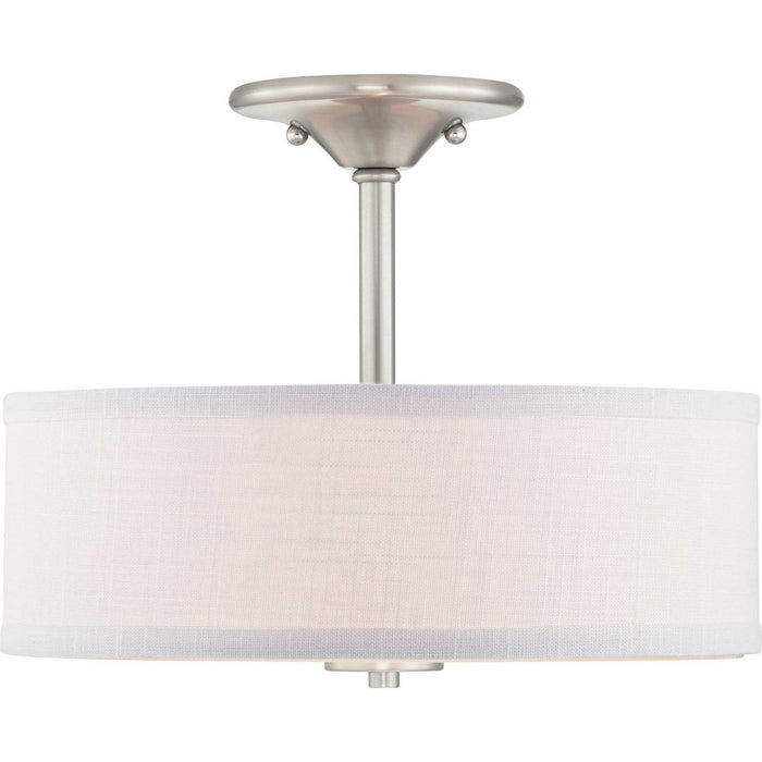 Myhouse Lighting Progress Lighting - P350129-009 - Two Light Semi-Flush Mount - Inspire - Brushed Nickel