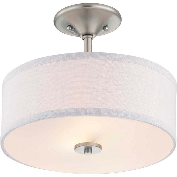 Myhouse Lighting Progress Lighting - P350129-009 - Two Light Semi-Flush Mount - Inspire - Brushed Nickel