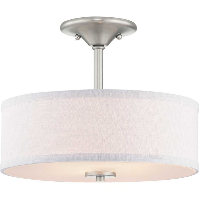 Myhouse Lighting Progress Lighting - P350129-009 - Two Light Semi-Flush Mount - Inspire - Brushed Nickel