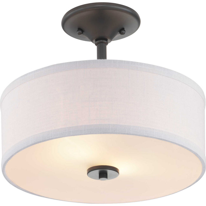 Myhouse Lighting Progress Lighting - P350129-143 - Two Light Semi-Flush Mount - Inspire - Graphite