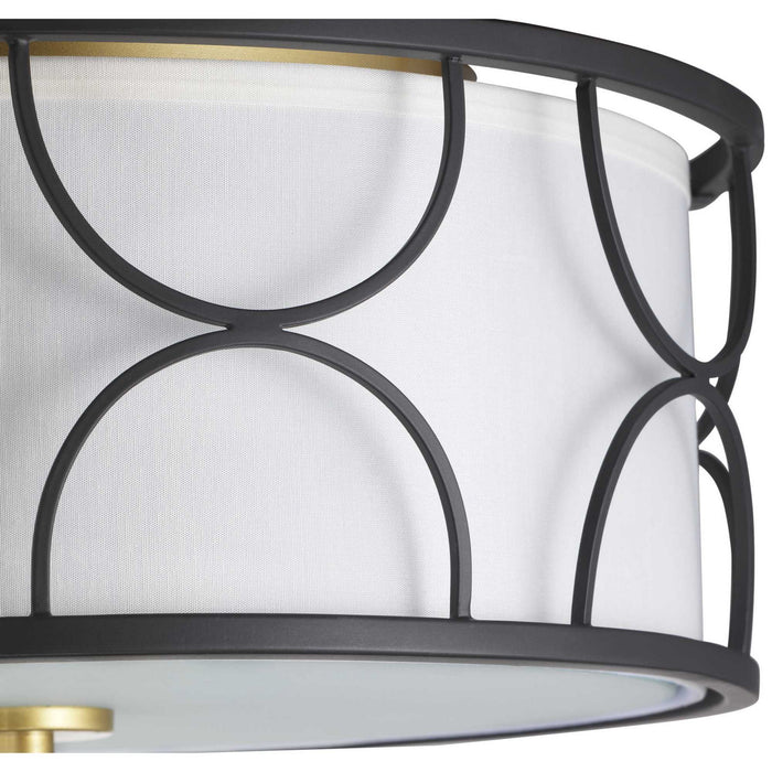 Myhouse Lighting Progress Lighting - P350132-031 - Three Light Flush Mount - Landree - Black