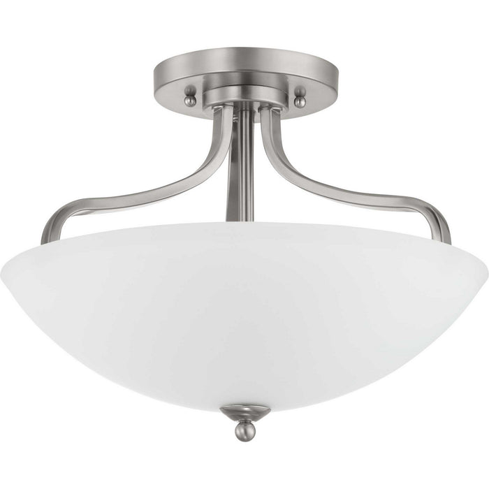 Myhouse Lighting Progress Lighting - P350136-009 - Three Light Semi-Flush Mount - Laird - Brushed Nickel