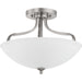 Myhouse Lighting Progress Lighting - P350136-009 - Three Light Semi-Flush Mount - Laird - Brushed Nickel