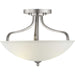 Myhouse Lighting Progress Lighting - P350136-009 - Three Light Semi-Flush Mount - Laird - Brushed Nickel