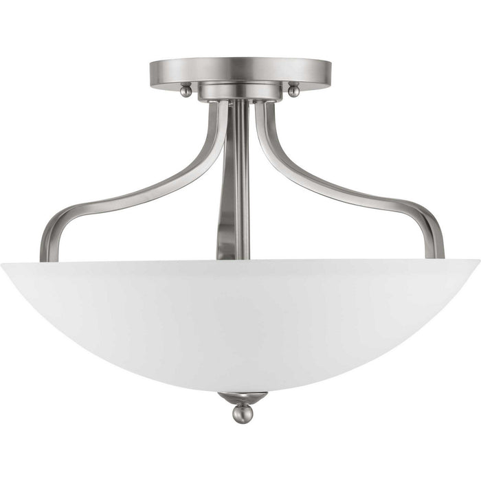 Myhouse Lighting Progress Lighting - P350136-009 - Three Light Semi-Flush Mount - Laird - Brushed Nickel