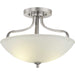 Myhouse Lighting Progress Lighting - P350136-009 - Three Light Semi-Flush Mount - Laird - Brushed Nickel