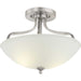 Myhouse Lighting Progress Lighting - P350136-009 - Three Light Semi-Flush Mount - Laird - Brushed Nickel