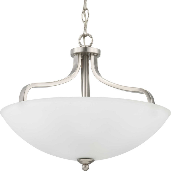 Myhouse Lighting Progress Lighting - P350136-009 - Three Light Semi-Flush Mount - Laird - Brushed Nickel