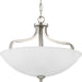 Myhouse Lighting Progress Lighting - P350136-009 - Three Light Semi-Flush Mount - Laird - Brushed Nickel