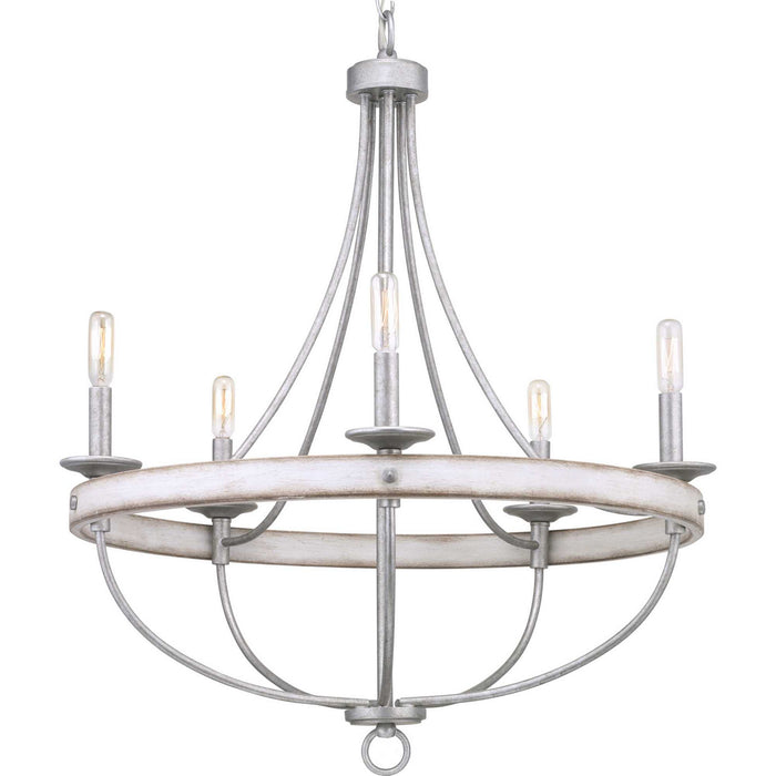 Myhouse Lighting Progress Lighting - P400158-141 - Five Light Chandelier - Gulliver - Galvanized Finish