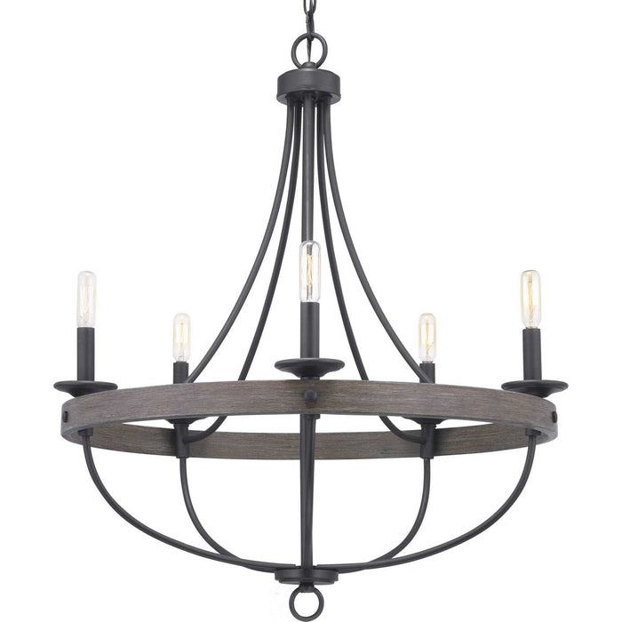 Myhouse Lighting Progress Lighting - P400158-143 - Five Light Chandelier - Gulliver - Graphite