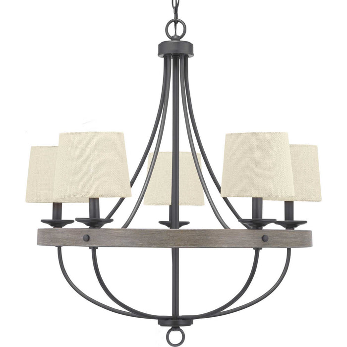 Myhouse Lighting Progress Lighting - P400158-143 - Five Light Chandelier - Gulliver - Graphite