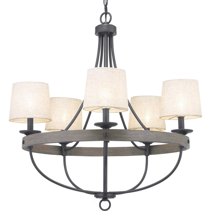 Myhouse Lighting Progress Lighting - P400158-143 - Five Light Chandelier - Gulliver - Graphite