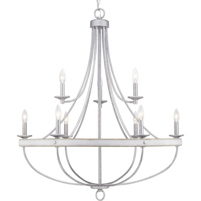 Myhouse Lighting Progress Lighting - P400159-141 - Nine Light Chandelier - Gulliver - Galvanized Finish