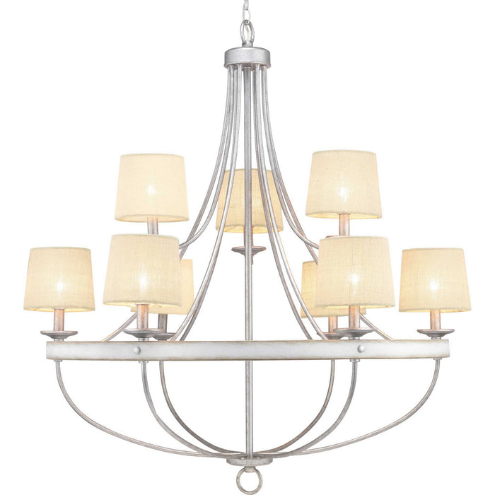 Myhouse Lighting Progress Lighting - P400159-141 - Nine Light Chandelier - Gulliver - Galvanized Finish