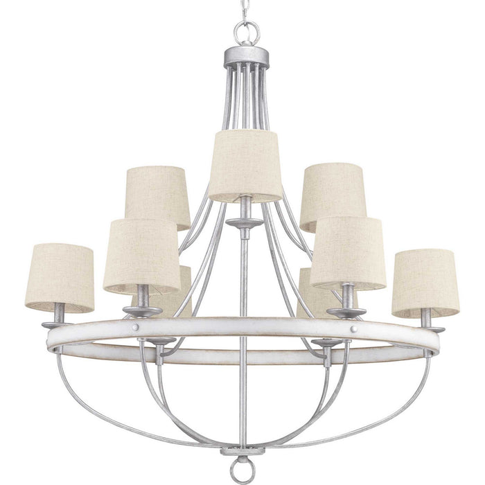 Myhouse Lighting Progress Lighting - P400159-141 - Nine Light Chandelier - Gulliver - Galvanized Finish