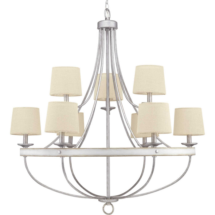 Myhouse Lighting Progress Lighting - P400159-141 - Nine Light Chandelier - Gulliver - Galvanized Finish