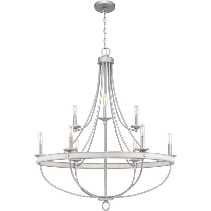 Myhouse Lighting Progress Lighting - P400159-141 - Nine Light Chandelier - Gulliver - Galvanized Finish