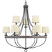 Myhouse Lighting Progress Lighting - P400159-143 - Nine Light Chandelier - Gulliver - Graphite