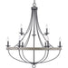 Myhouse Lighting Progress Lighting - P400159-143 - Nine Light Chandelier - Gulliver - Graphite