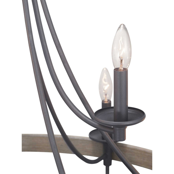 Myhouse Lighting Progress Lighting - P400159-143 - Nine Light Chandelier - Gulliver - Graphite