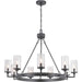 Myhouse Lighting Progress Lighting - P400165-143 - Nine Light Chandelier - Gresham - Graphite