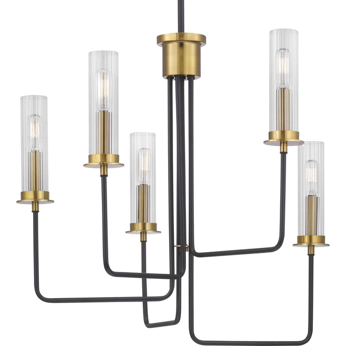 Myhouse Lighting Progress Lighting - P400167-143 - Five Light Chandelier - Rainey - Graphite