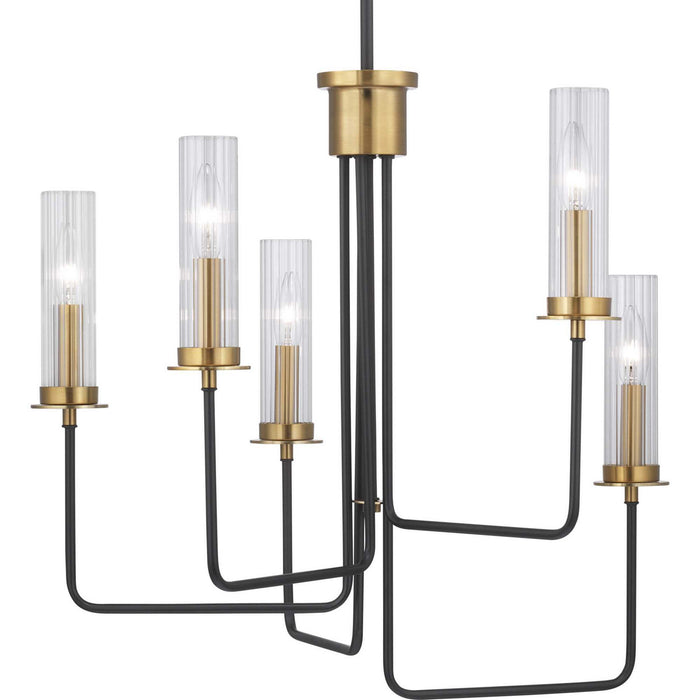 Myhouse Lighting Progress Lighting - P400167-143 - Five Light Chandelier - Rainey - Graphite