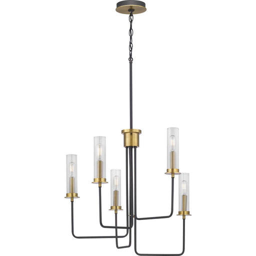 Myhouse Lighting Progress Lighting - P400167-143 - Five Light Chandelier - Rainey - Graphite