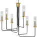 Myhouse Lighting Progress Lighting - P400168-143 - Six Light Chandelier - Rainey - Graphite