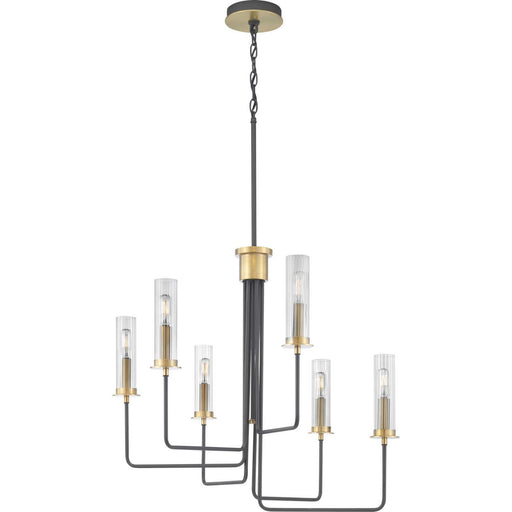 Myhouse Lighting Progress Lighting - P400168-143 - Six Light Chandelier - Rainey - Graphite