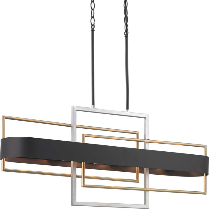 Myhouse Lighting Progress Lighting - P400170-031 - Six Light Island Pendant - Adagio - Black